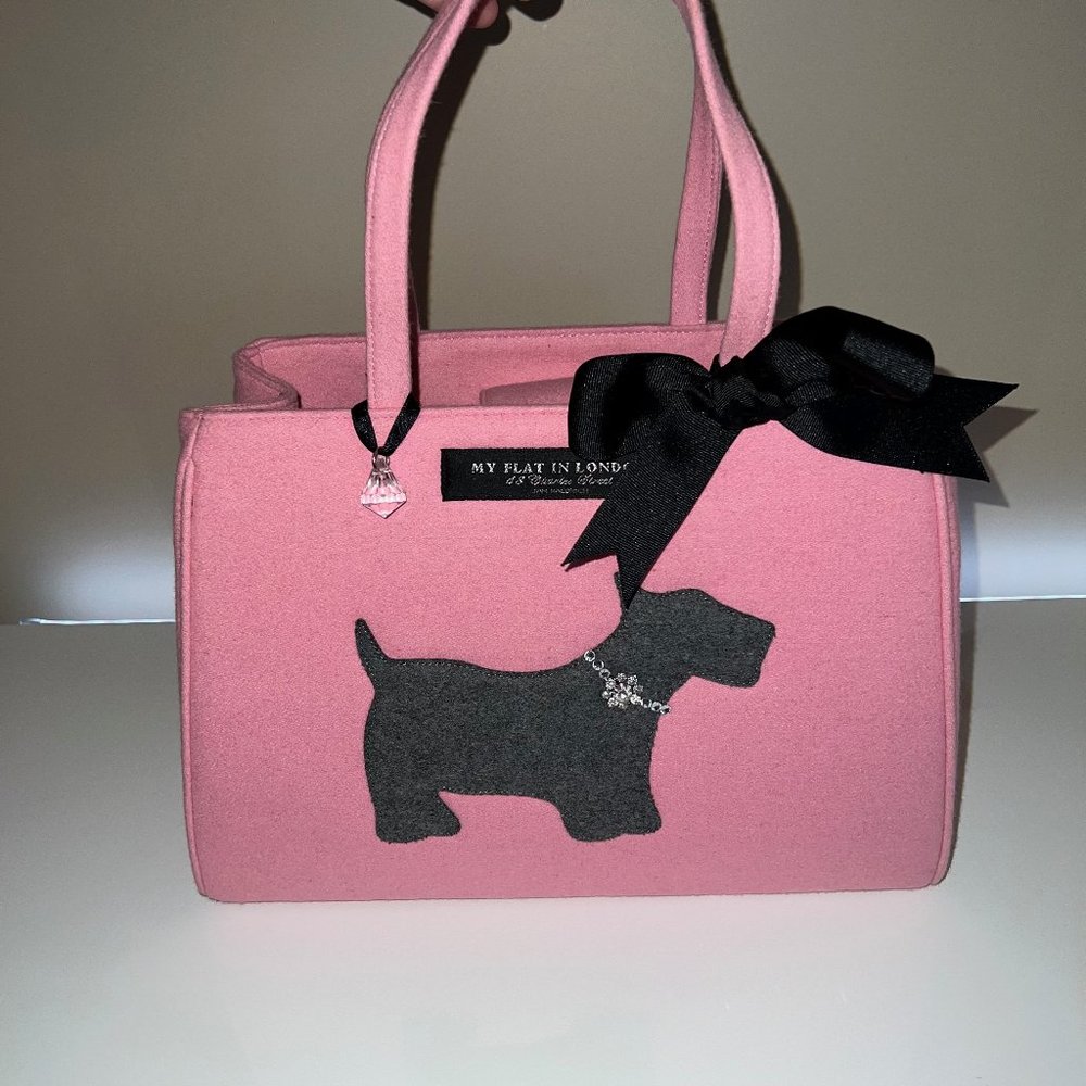 My Flat in London Scottie Dog Wool Felt Purse